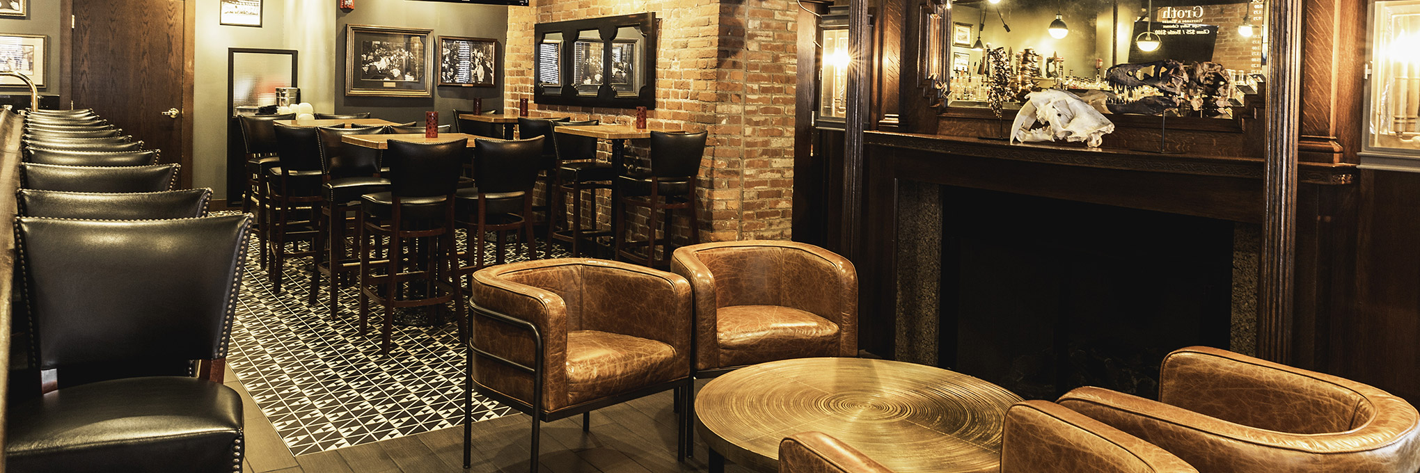 Interior of 1933 Lounge above St. Elmo Steak House in Indianapolis, Indiana